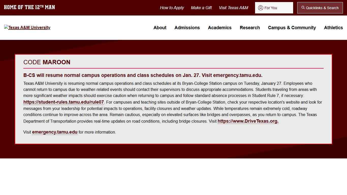 Texas A&M University Texas A&M University